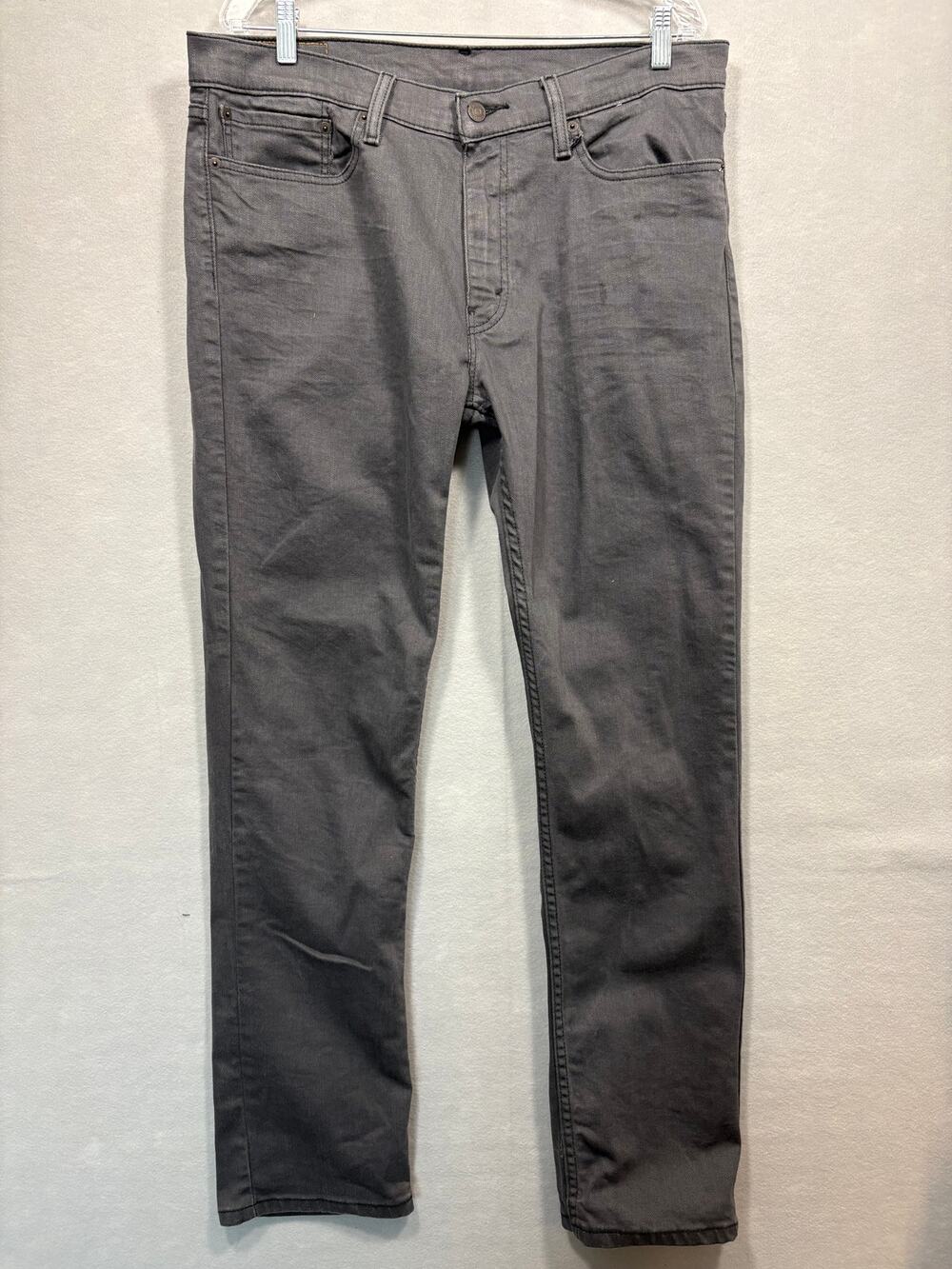 Levi's 505 Men's 33x30 Regular Fit Straight Leg Jeans Gray Charcoal Slate